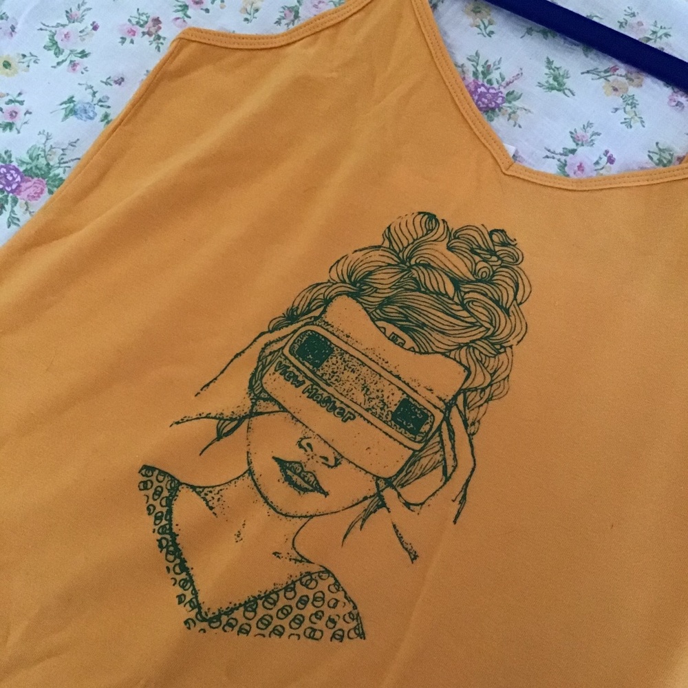 DIY Screen print on forever 21 tank medium unique